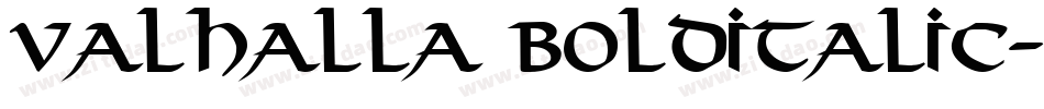 Valhalla BoldItalic字体转换
